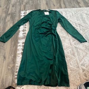 RIHOAS green velvet midi dress